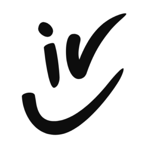Black, hand‑drawn check‑mark shape forming a stylized smiling face icon on a transparent background.